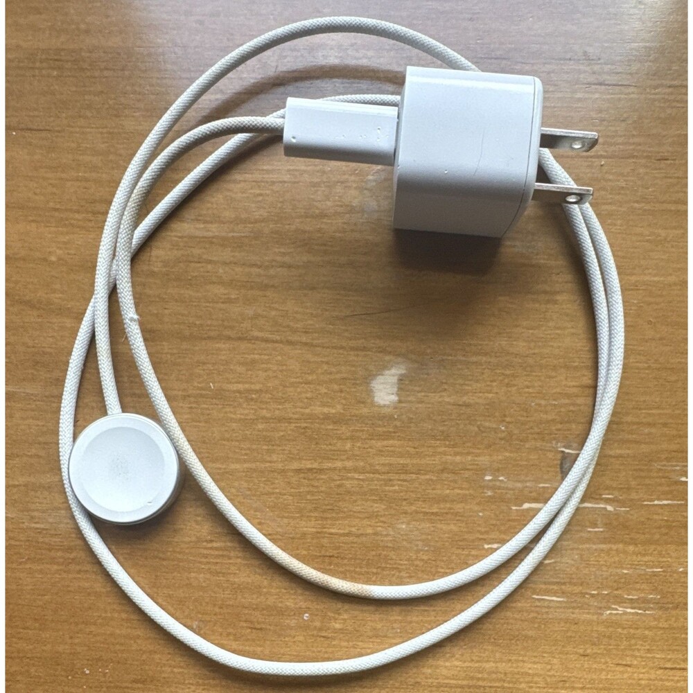 Verizon Magnetic Smart Watch Charger Puck Cable 1m w/ White USB-C Adapter